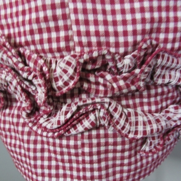 Lovers+ Friends  Ballard Mini Ruffle Check Print Skirt Red - Picture 8 of 12